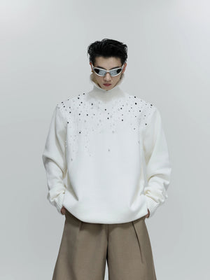 pearl-cable-knit-turtleneck-heavyweight-loose-sweater-white-top
