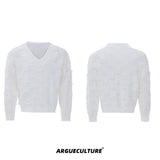 pearl-embellished-v-neck-deconstructed-knit-sweater-black