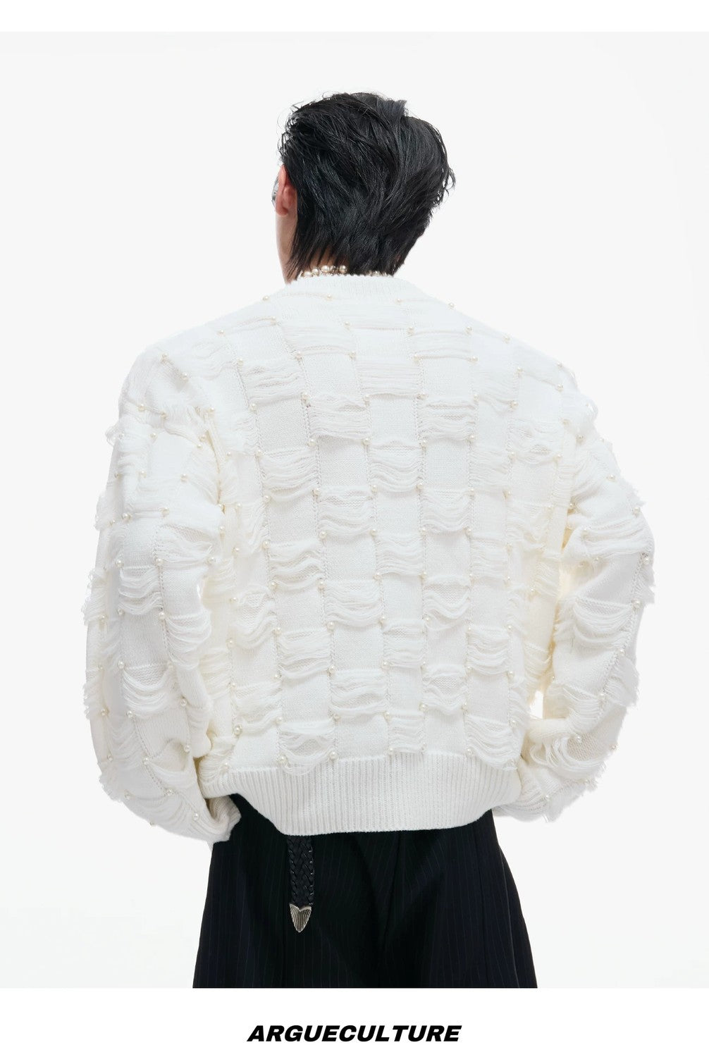 desc::pearl-embellished-v-neck-deconstructed-knit-sweater-detail-img-10