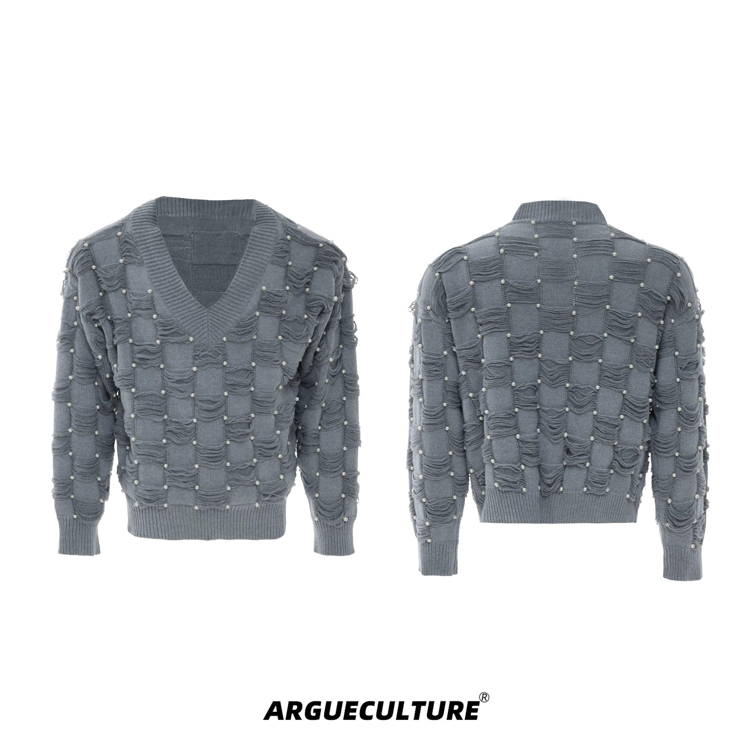 pearl-embellished-v-neck-deconstructed-knit-sweater-white