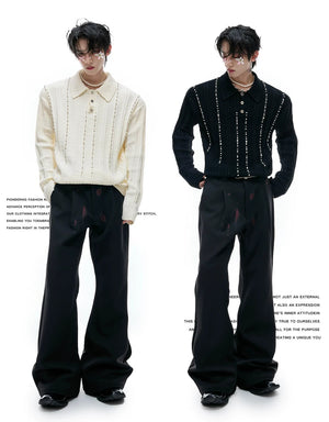 desc::pearl-rivet-ribbed-knit-polo-slim-fit-urban-long-sleeve-detail-img-3