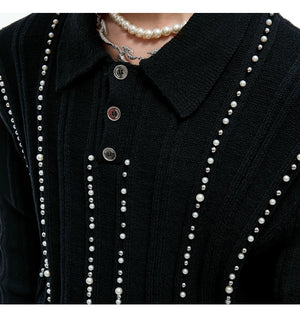 desc::pearl-rivet-ribbed-knit-polo-slim-fit-urban-long-sleeve-detail-img-5