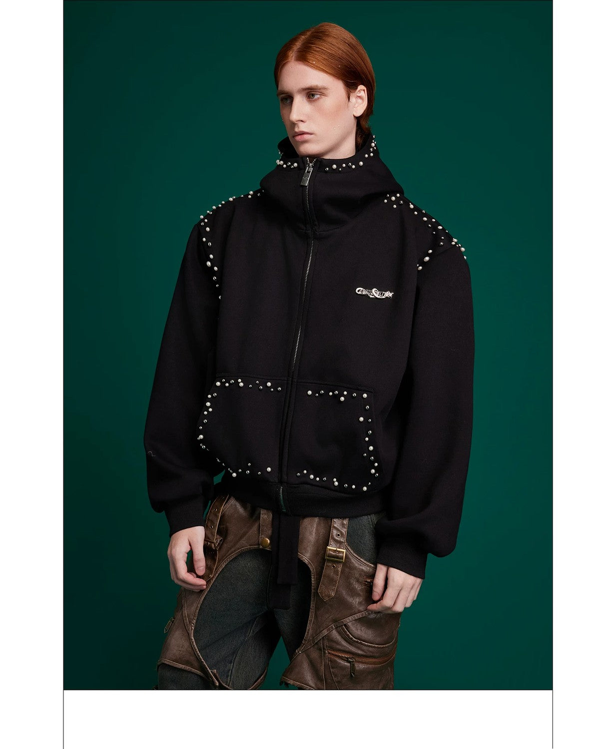 desc::pearl-trim-zip-up-hoodie-loose-streetwear-jacket-detail-img-9