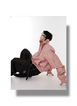 desc::pink-polka-dot-gradient-cropped-moto-jacket-for-unisex-detail-img-18