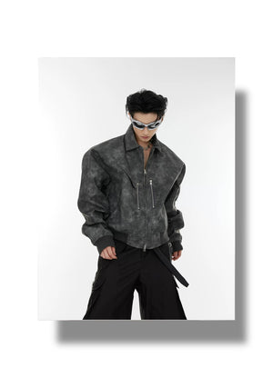 desc::pink-polka-dot-gradient-cropped-moto-jacket-for-unisex-detail-img-9