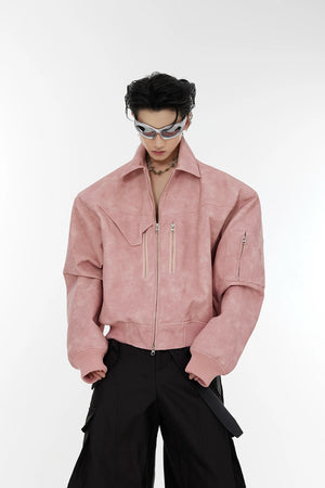 pink-polka-dot-gradient-cropped-moto-jacket-for-unisex-pink