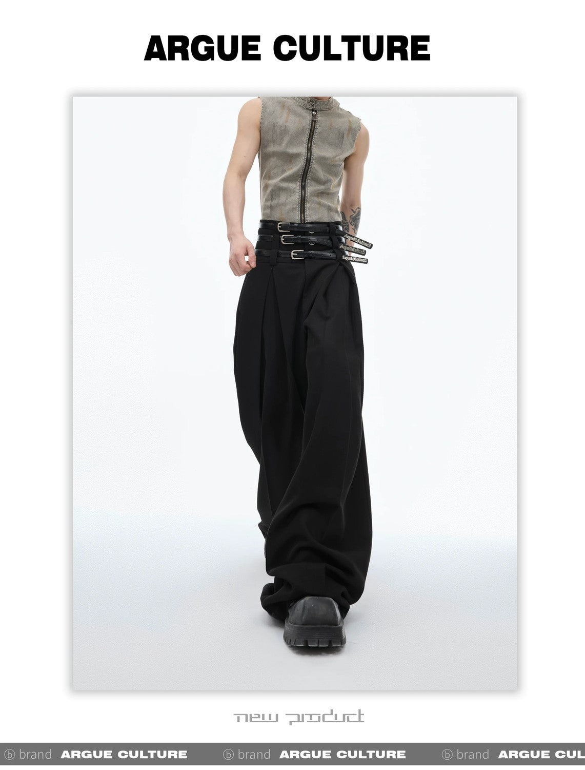 desc::pleated-straight-leg-designer-trousers-with-belt-detail-img-3