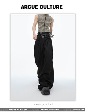 desc::pleated-straight-leg-designer-trousers-with-belt-detail-img-3