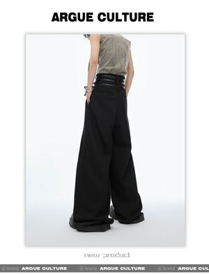 desc::pleated-straight-leg-designer-trousers-with-belt-detail-img-8