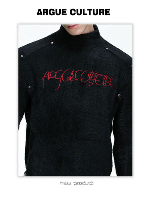 desc::plush-mock-neck-deconstructed-slim-long-sleeve-tee-detail-img-2