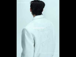 Relaxed Cotton Double-Breasted Suit Separates, Black & White video