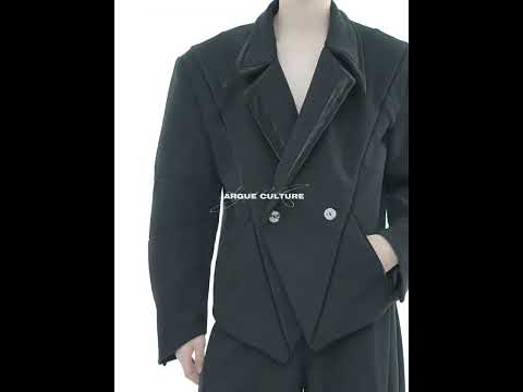 Deconstructed Unisex Metal-Accent Blazer in White | ArguE CulturE