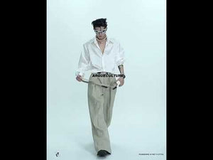 Relaxed Unisex Shimmer Shirt with Sparkling Collar Detail video