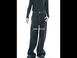 High-Waisted Black Cotton-Modal Micro-Flare Trousers video