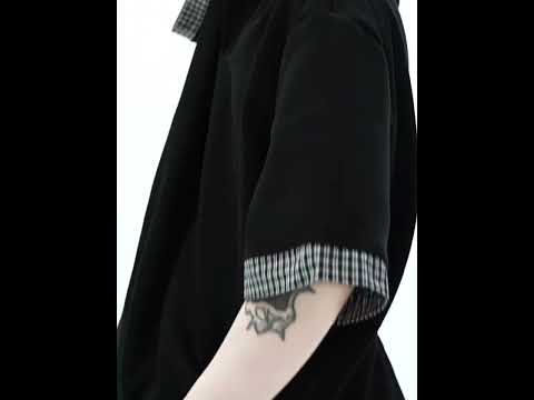 Video showing multiple ways to style this vintage checkered polo tee for different streetwear looks