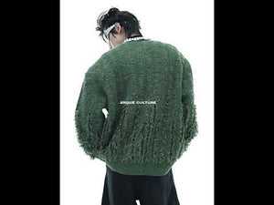 Rhinestone Distressed Knit Cardigan in Four Colors | ArguE CulturE
