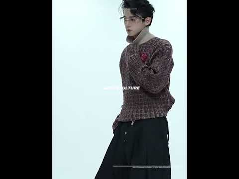 Retro Contrast Sequin Collared Cotton Sweater video