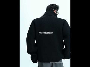 Sequin Wool-Blend High-Neck Cardigan | Unisex Knitwear video