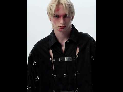 360-degree video showcasing the edgy metal buckle design and cutout details of this PU leather jacket