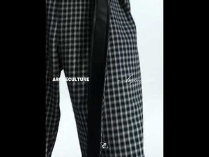Micro-Check Sash Belt Flared Trousers | Avant Streetwear | ArguE CulturE