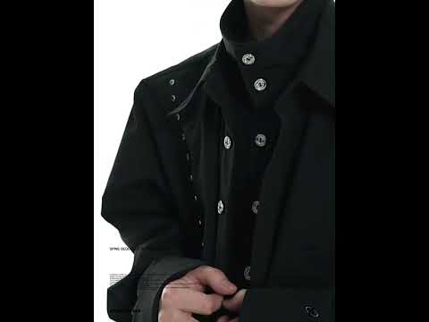 Mock-Layer Cotton Linen Lapel Shirt with Studs video