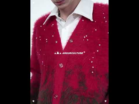 Gradient Wool-Blend Knit Cardigan | Unisex Streetwear video