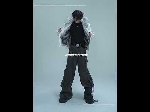 Crocodile-Textured Hooded Padded Jacket | Loose Fit video
