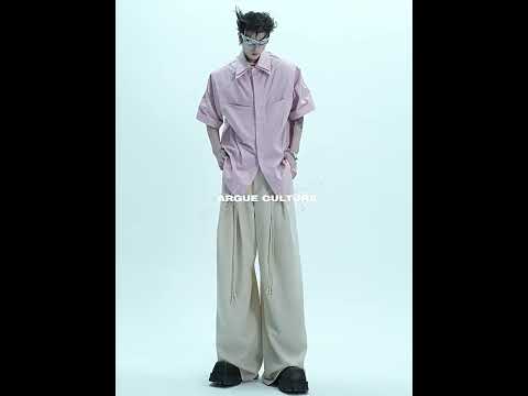 Deconstructed Double-Collar Pleated Shirt | Relaxed Fit video