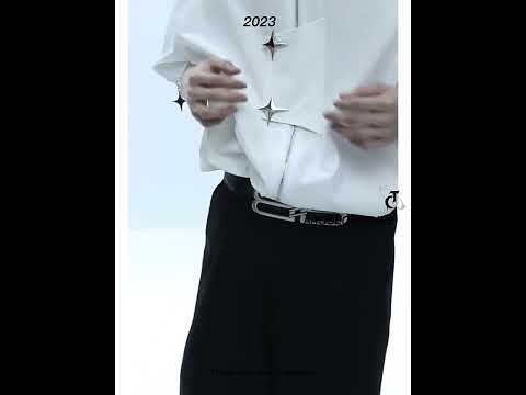 Metal-Detail Loose Short-Sleeve Shirt in Black & White | ArguE CulturE