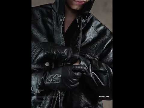 Padded Faux Leather Cargo Jacket with Textured Grain | ArguE CulturE