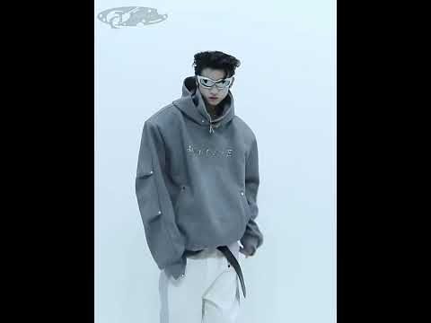 Deconstructed High-Neck Sequin Hoodie | Relaxed Fit video