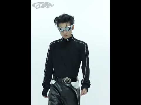 Fitted Brushed Mock Neck Top with Reflective Detail video