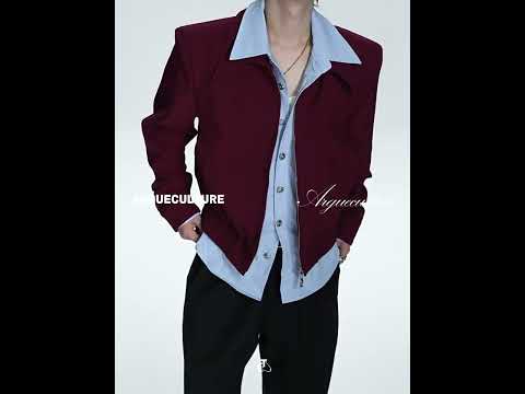 Faux-Layer Cropped Boxy Jacket with Piped Pockets | ArguE CulturE