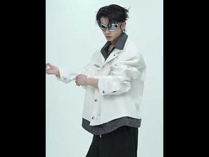 Striped Layered Short Wide Jacket | Streetwear Outerwear video
