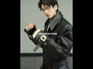 Crocodile-Texture Faux Leather Long Trench Coat video