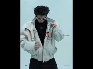 Deconstructed Faux-Leather Jacket With Plush Collar | ArguE CulturE