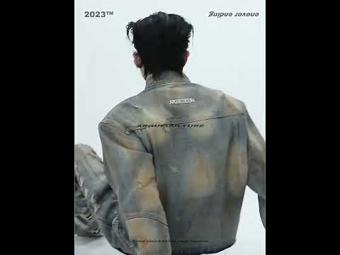Distressed Denim Jacket & Flared Pants Set in Blue | ArguE CulturE