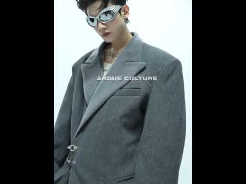 360-degree video showcasing all features of the deconstructed wool trench coat with airplane buckles