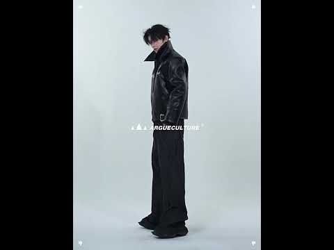 Black Faux Leather Horse Badge Moto Jacket video