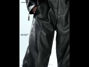 Matte Faux-Leather Micro-Flare Trousers | Silver Gray | ArguE CulturE