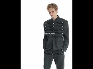 Napoleon Faux Leather Stripe Jacket | Gothic Streetwear video