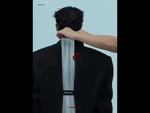 Black Asymmetric Wool-Blend Long Coat | Double-Breasted video
