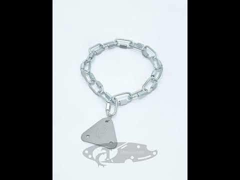 Silver Triangle Pendant Chain Necklace with Lock Clasp | ArguE CulturE