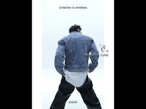 360 degree video showing how to style the vintage cropped biker denim jacket