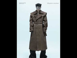 Video showing how to adjust the removable hem on this versatile cracked leather trench coat