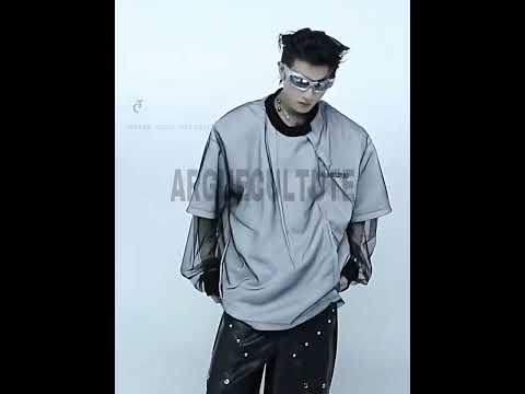 360-degree video showcasing the oversized streetwear t-shirt with unique mesh layering design
