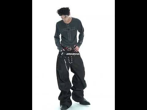 Unisex Pin Cross Long-Sleeve Cotton Blend Top video