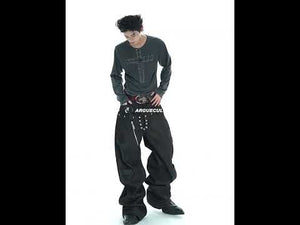 Unisex Pin Cross Long-Sleeve Cotton Blend Top video
