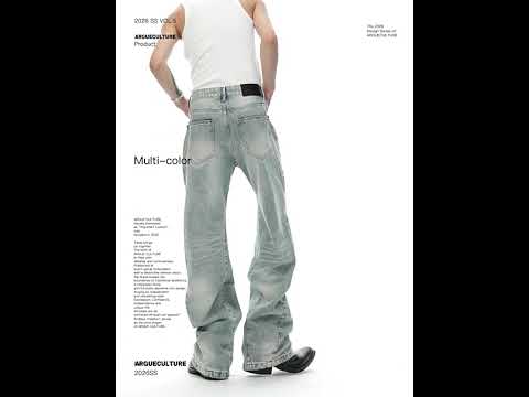 Washed Distressed Wide-Leg Jeans | Sculpted Denim video