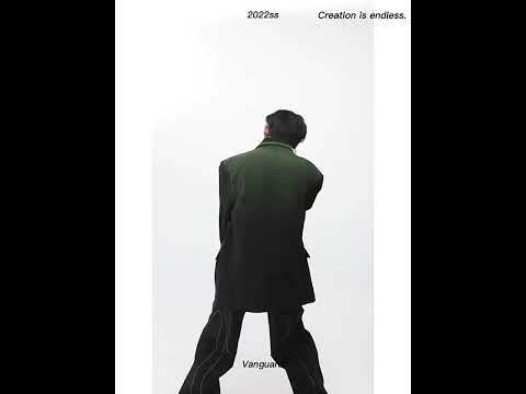 Video showcasing different ways to style the gradient shoulder-pad blazer for urban streetwear outfits
